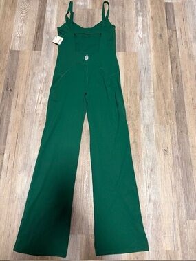 NWT Heritage Green Free People Movement wide-Leg Jumpsuit -